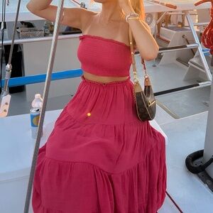 Fashion Nova Pink Maxi Skirt Set - Worn 1x SIZE SMALL